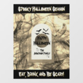 Volle Maan Spin Vleermuizen Griezelig Eng Gelukkig Raamsticker (Vel)