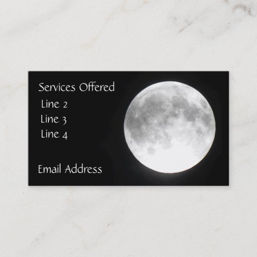 Volle Maan Visitekaartjes (Voorkant)