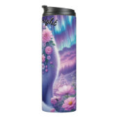 Volle maan witte wolf thermosbeker (Geroteerd rechts)