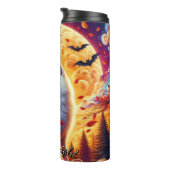 Volle maan witte wolf thermosbeker (Geroteerd rechts)