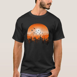 Volle moonkudde vogelboom in de buitenlucht t-shirt