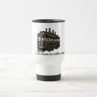 Volle stoom naar koffie vooruit Stoomtrein Trolley Reisbeker
