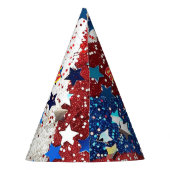 Volledig  4 juli Party Pet Feesthoedjes (Achterkant)