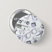 Volledig 80 doodle ronde button 5,7 cm (Voorkant /achterkant)