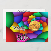 volledig 80's retro party Invitation Kaart (Voorkant / Achterkant)