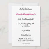 volledig 80's retro party Invitation Kaart (Achterkant)