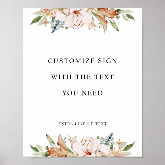 Volledig aangepaste tekst, oorverdovende bloemen b poster (Voorkant)