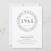 Volledig aangepaste zwart wit mannen 60ste verjaar kaart (Voorkant)