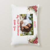 Volledig aanpasbare eerste kerstversiering accent kussen (Voorkant(Verticaal))