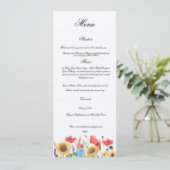 Volledig Aanpasbare Trouwmenu Menu (Staand voorkant)