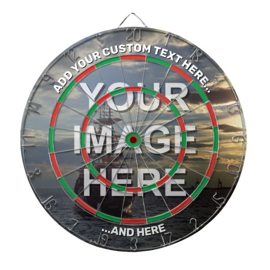Volledig Afbeelding-dartboard met aangepaste tekst Dartbord (Voorkant)
