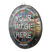 Volledig Afbeelding-dartboard met aangepaste tekst Dartbord (Voorkant Rechts)