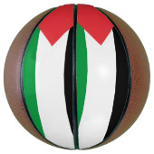 Volledig basketbal met de vlag van Palestina (Verticaal)
