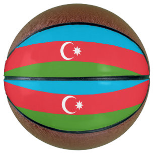 Volledig basketbal met vlag van Azerbeidzjan