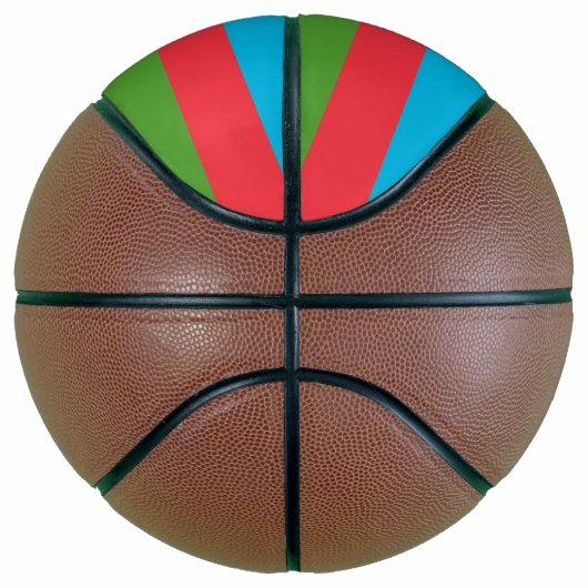 Volledig basketbal met vlag van Azerbeidzjan (Rechts)