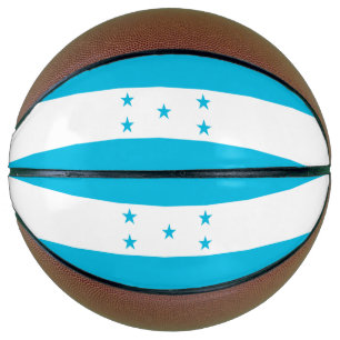 Volledig basketbal met vlag van Honduras