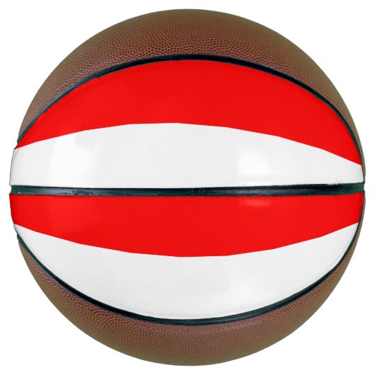 Volledig basketbal met vlag van Indonesië (Voorkant)