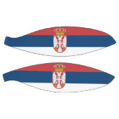 Volledig basketbal met vlag van Servië (Panelen)