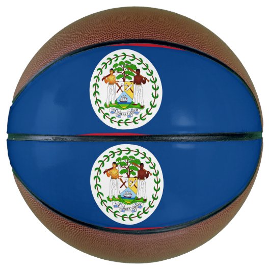 Volledig Basketball met vlag van Belize Mini Basketbal (Voorkant)