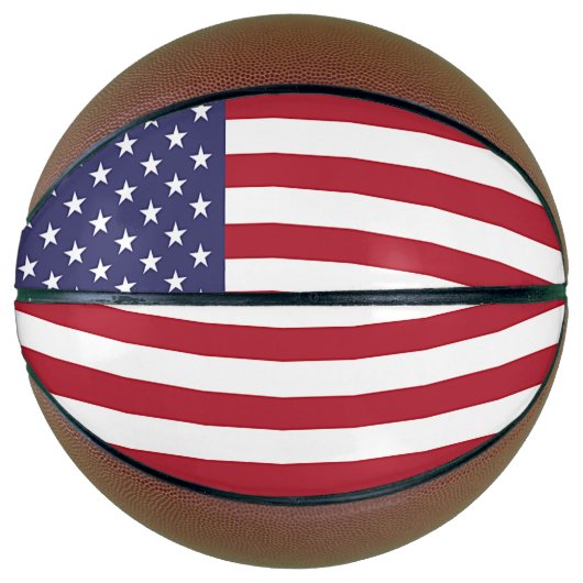 Volledig Basketball met vlag van de VS Mini Basketbal (Voorkant)