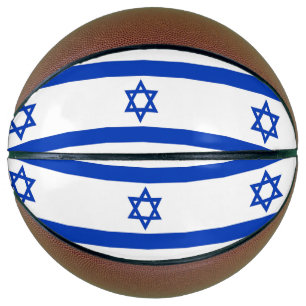 Volledig Basketball met vlag van Israël Mini Basketbal