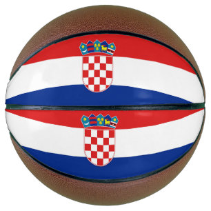 Volledig Basketball met vlag van Kroatië Basketbal