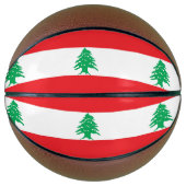 Volledig Basketball met vlag van Libanon Basketbal (Voorkant)