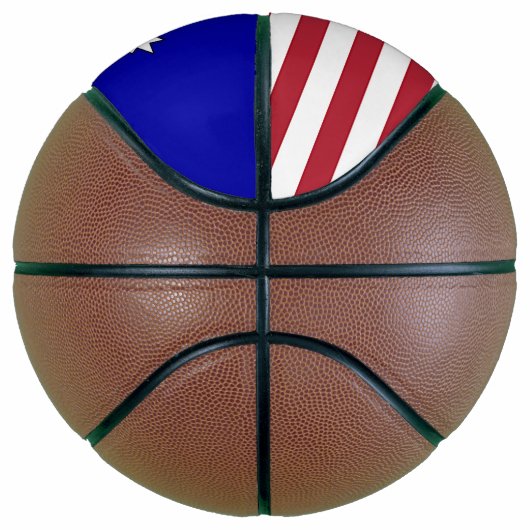 Volledig Basketball met vlag van Louisiana, VS Mini Basketbal (Rechts)