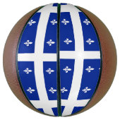 Volledig Basketball met vlag van Quebec Basketbal (Verticaal)