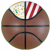 Volledig Basketball met vlag van Rhode Island, Ver Mini Basketbal (Rechts)