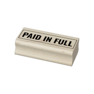 VOLLEDIG BETAALD met rand zakelijke tekst sjabloon Rubberstempel
