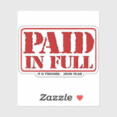 Volledig betaald sticker (Vel)