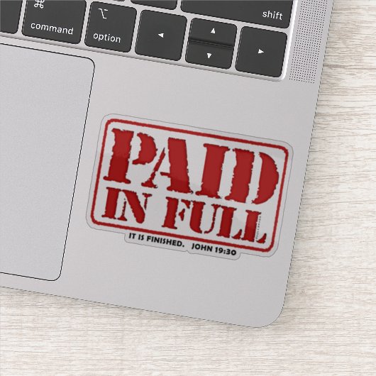 Volledig betaald sticker (Detail)