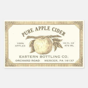 Volledig bewerkbaar Golden Apple Cider Label