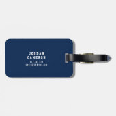 Volledig bewerkbare kleuren Baseball Jersey Stripe Bagagelabel (Achterkant horizontaal)