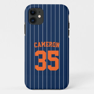Volledig bewerkbare kleuren Baseball Jersey Stripe iPhone 11 Hoesje