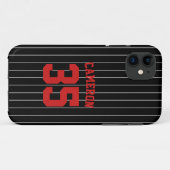 Volledig bewerkbare kleuren Baseball Jersey Stripe Case-Mate iPhone Case (Achterkant (horizontaal))