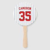 Volledig bewerkbare kleuren Baseball Jersey Stripe Handwaaier (Voorkant)