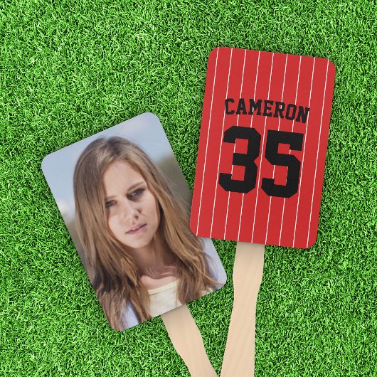 Volledig bewerkbare kleuren Baseball Jersey Stripe Handwaaier