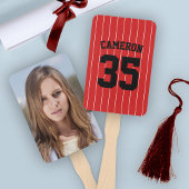 Volledig bewerkbare kleuren Baseball Jersey Stripe Handwaaier