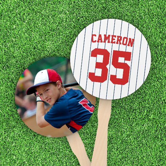 Volledig bewerkbare kleuren Baseball Jersey Stripe Handwaaier