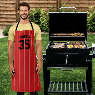 Volledig bewerkbare kleuren Baseball Jersey Stripe Schort