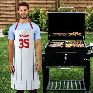 Volledig bewerkbare kleuren Baseball Jersey Stripe Schort