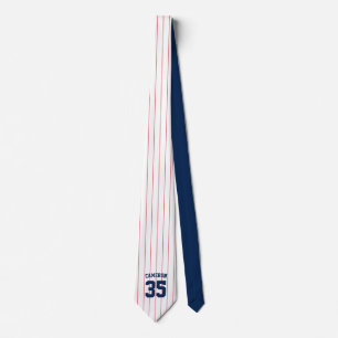 Volledig bewerkbare kleuren Baseball Jersey Stripe Stropdas