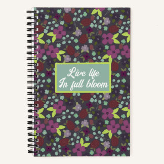 Volledig bloem Floral Notitieboek