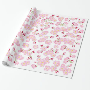Volledig bloem roze sakura (Cherry blossom) patroo Cadeaupapier