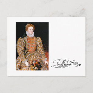 Volledig Body Portret van koningin Elizabeth I van Briefkaart
