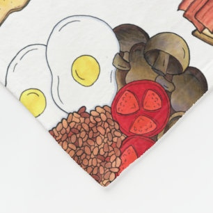 Volledig Engels Breakfast UK British Food Cuisine Fleece Deken