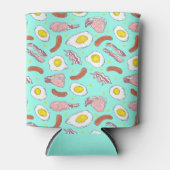 Volledig Engels Fried Breakfast Bacon Eggs Sauss Blikjeskoeler (Voorkant)