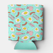 Volledig Engels Fried Breakfast Bacon Eggs Sauss Blikjeskoeler (Achterkant)